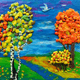 Детский конкурс лепки «Осенний пейзаж из пластилина»