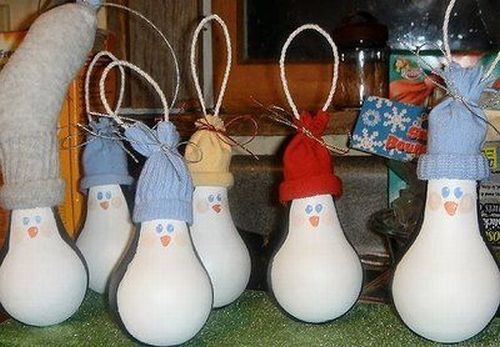 Игрушки из лампочек на Новый год своими руками: делаем новогодние украшения из старых лампочек