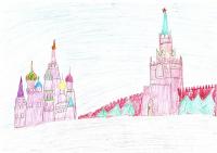 Рисунок ребенка 5 лет на тему моя москва