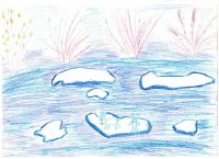 Ледоход рисование старшая. Рисование ледоход на реке в старшей группе Колдина. Рисование ледоход Колдина. Ледоход рисование в старшей группе. Ледоход рисунок для детей.
